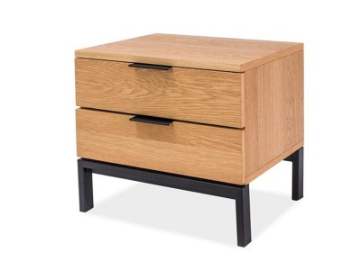 Noptiera Hadia S2 Stejar / Negru, l50xA40xH55 cm