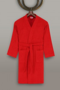 Halat de baie femei din bumbac, Smart Rosu, S / M
