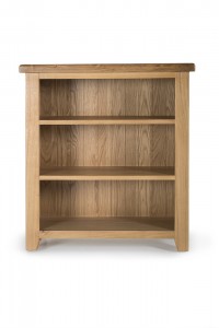 Biblioteca din lemn de stejar si furnir 'Hampshire Low" Oak, l85xA35xH90 cm