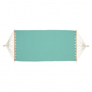 Hamac din bumbac si poliester, Haris Turcoaz, L200xl100 cm