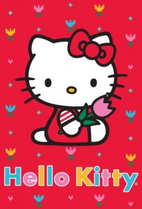 Covor Disney Kids Hello Kitty Red 756, Imprimat Digital