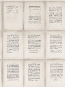 Set 3 role Tapet Imprimat Digital Inside Book Taupe