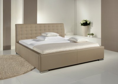 Pat tapitat cu piele ecologica Isa Comfort Crem