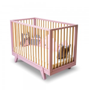 Patut din lemn de fag si MDF pentru bebe Isabelle, l126xA66xH89 cm