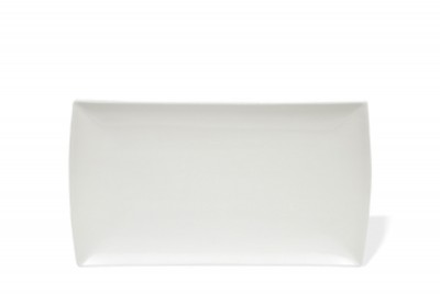 Platou Servire Portelan, Alb, East meets West, 20 x 11 cm