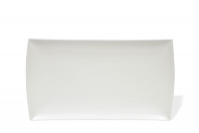 Platou Servire Portelan, Alb, East meets West, 26 x 15 cm