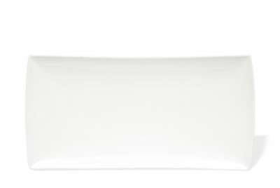 Platou Servire Portelan, Alb, East meets West, 36 x 18 cm