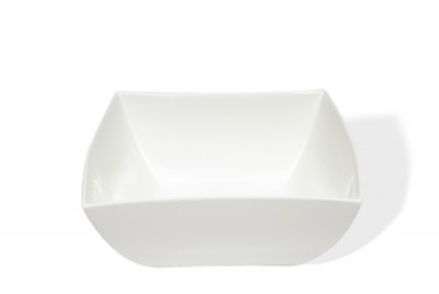 Bol Servire Portelan, Alb, East meets West 24 cm