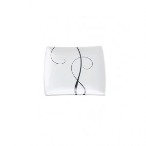 Set 12 farfurii Portelan, White Basics Breeze, 13 cm