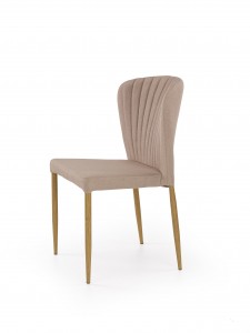 Scaun din metal tapitat cu stofa Kai-236 Beige