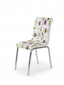 Scaun din metal tapitat cu piele Kai-260