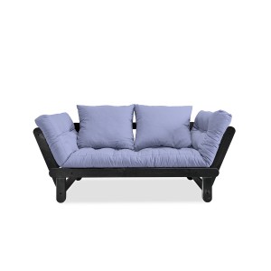 Canapea extensibila Beat Black Pastel Blue Breeze