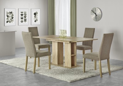Masa din MDF Korrine Oak, L130-170xl80xh76 cm