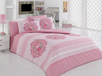 Lenjerie de pat Ranforce Krayn V1 Pembe