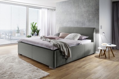 Pat tapitat cu stofa La Finca Grey