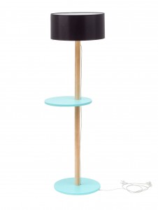Lampadar Lamp Ufo Black / Light Turquoise