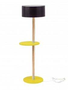 Lampadar Lamp Ufo Black / Yellow