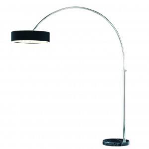Lampadar Aruba Negru / Crom, AZ0169