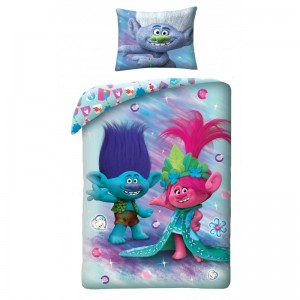 Lenjerie de pat copii Cotton Trolls TM-9034BL