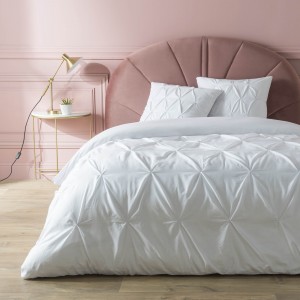 Lenjerie de pat din bumbac, Heliose Alb, 220 x 240 cm