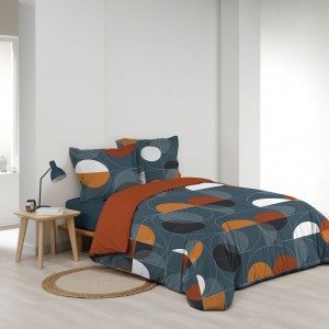 Lenjerie de pat din bumbac, Terrapop Bleumarin, 240 x 260 cm