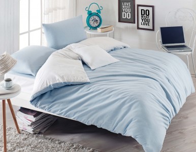 Lenjerie de pat Mix Bleu / Alb, 200 x 220 cm