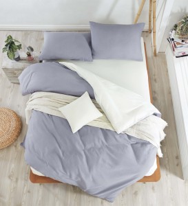 Lenjerie de pat Mix Gri Inchis / Crem, 200 x 220 cm