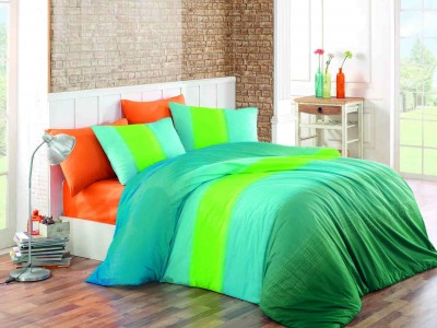 Lenjerie de pat Ranforce Colorful V2 Albastru-2 pers-200 x 220 cm