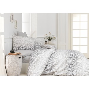 Lenjerie de pat Ranforce Gravur V4 Brown