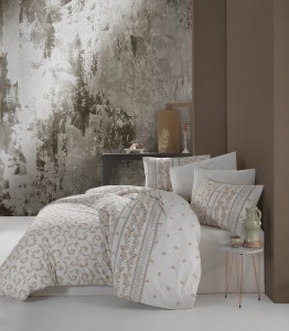 Lenjerie de pat Ranforce Ivy V2 Somon-2 pers-200 x 220 cm