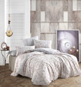 Lenjerie de pat Ranforce Octavia V1 Maro-2 pers-200 x 220 cm