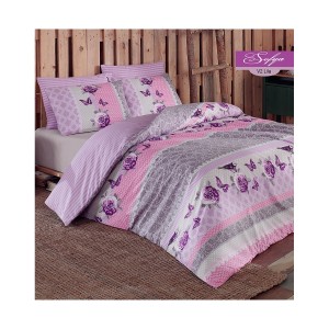 Lenjerie de pat Ranforce Sofya V2 Lila
