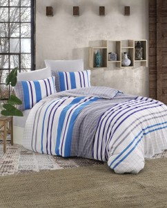 Lenjerie de pat Ranforce Thebe V1 Multicolor-2 pers-200 x 220 cm