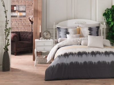 Lenjerie de pat Ranforce Vibe V2 Bej-2 pers-200 x 220 cm