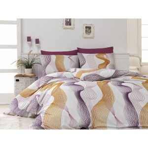 Lenjerie de pat Ranforce Zeus Orange