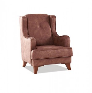 Fotoliu fix tapitat cu stofa Lima Brown K2, l87xA78xH97 cm