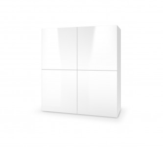 Dulap din MDF Livius KM-100 White, l100xA29xH100 cm