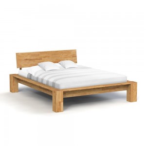 Pat din lemn masiv de stejar James High natural