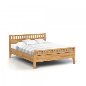 Pat din lemn masiv de stejar Odys 6 natural