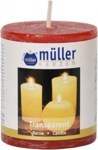 Lumanare cilindrica Polar Rosu, Ø5xH6 cm