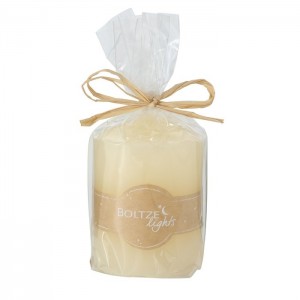 Lumanare decorativa Church Crem, Ø6xH8 cm