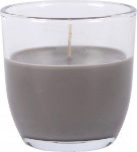 Lumanare parfumata in pahar Migdale Gri, Ø7,5xH7,5 cm
