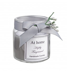 Lumanare parfumata Nadira Gri, Ø6xH6,5 cm