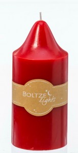 Lumanare stalp Church Small Rosu, Ø9xH20 cm