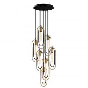 Lustra Cerco 2051 Negru / Auriu