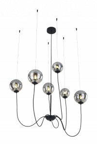 Lustra Conflux 8 Crom / Negru, AZ2639