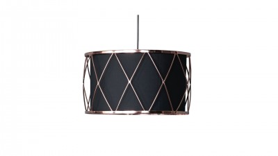 Lustra Diamond Negru / Auriu, Ø22xH40 cm