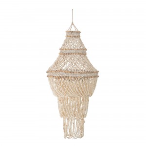 Lustra din scoici, Daran Natur, Ø37xH89 cm