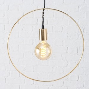 Lustra metalica Jelina Auriu, H160 cm