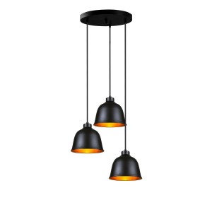 Lustra Topuz Trio Asimetric Negru